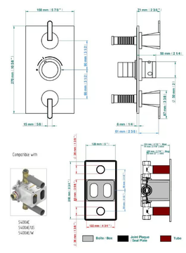 MÉTAMORPHOSE - Thermostat with 2 valves by THG Paris - view 3